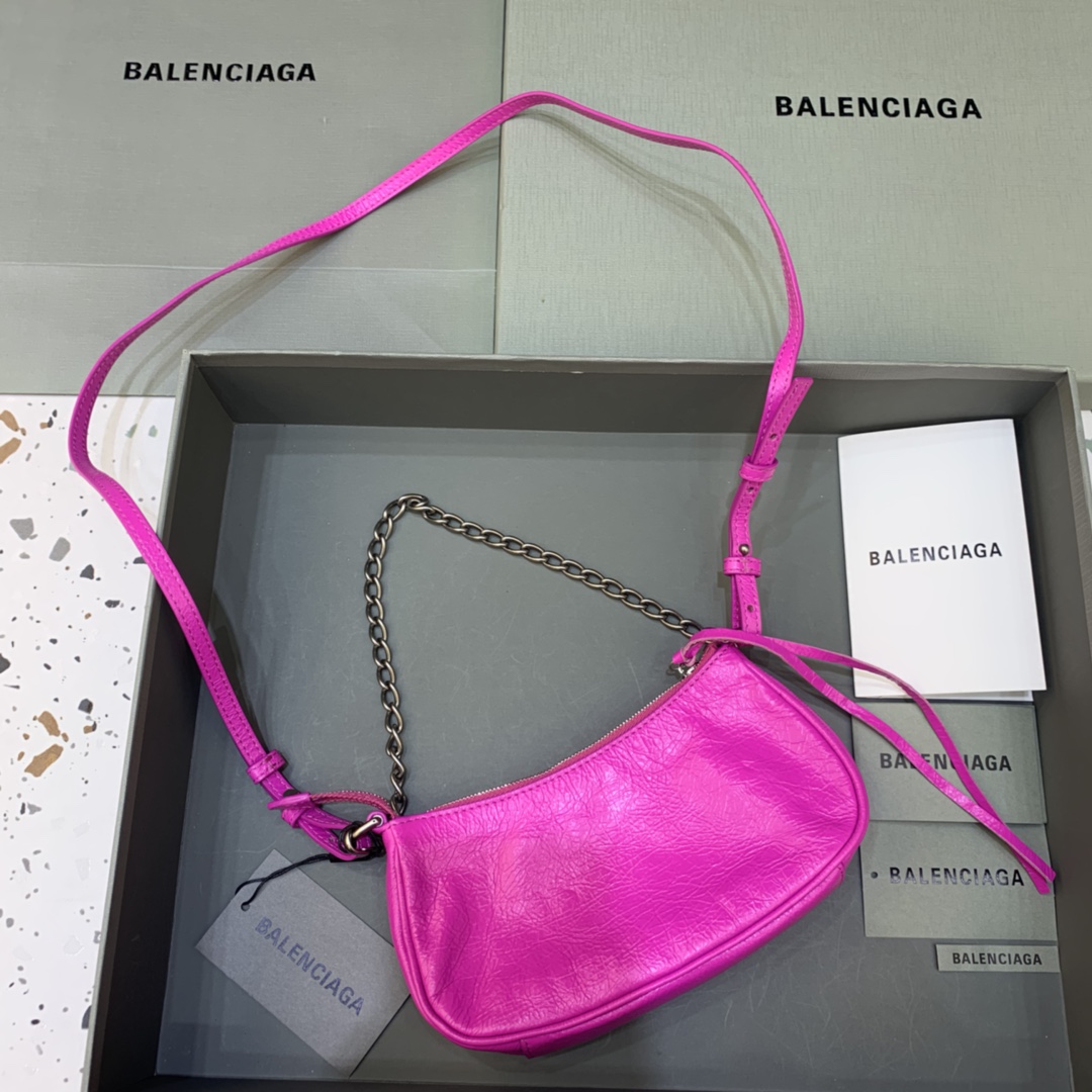 Balenciaga Le Cagole Mini Bag With Chain Shoulder Bag Peach